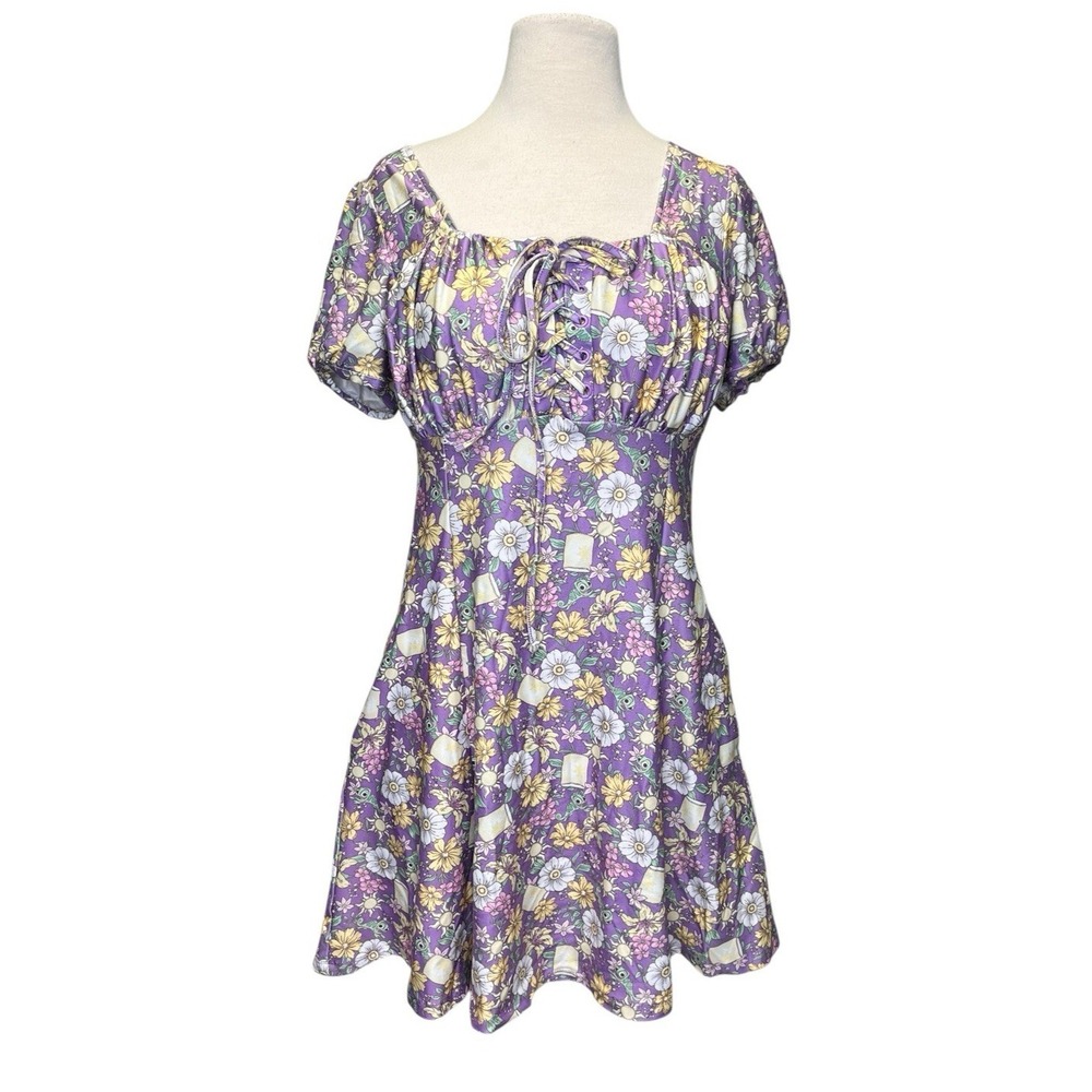 Disney Her Universe Tangled Floral Icons Dress Small Purple  Romantic Pascal